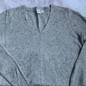 Gray V-neck Gap Sweater